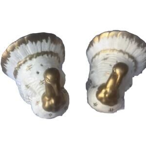 Lefton Turkey Salt & Pepper Shakers Japan #1241 Vintage